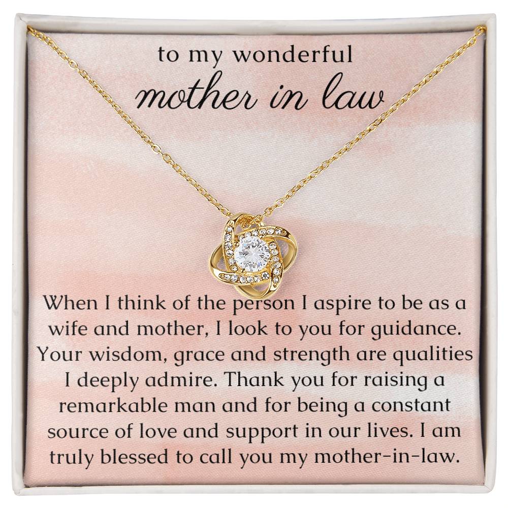 Knot Necklace for Mother In Law from Bride