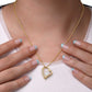 Funny Birthday Gift for Women, Gold Heart Necklace