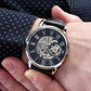 Funny Birthday Gift for Men, Skeleton Watch with sarcastic Message