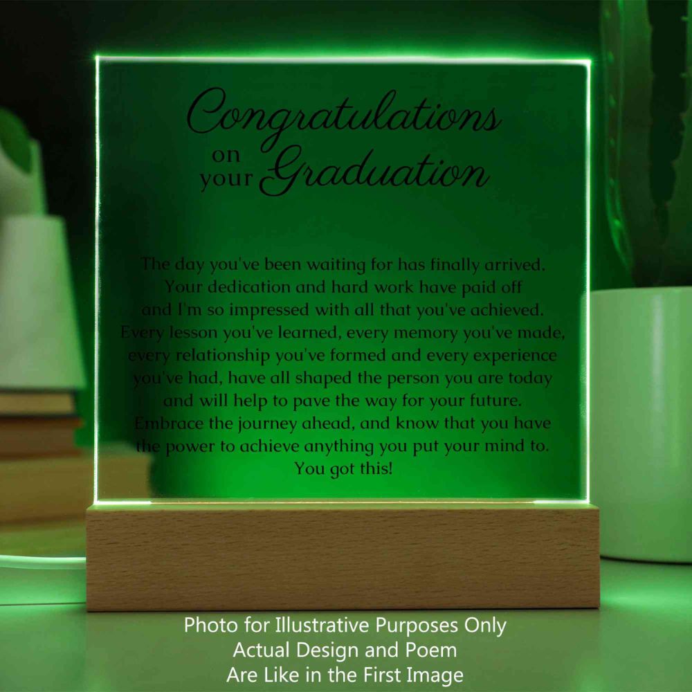 Acrylic Plaque with LED, Gift Bonus Father with thoughtful message