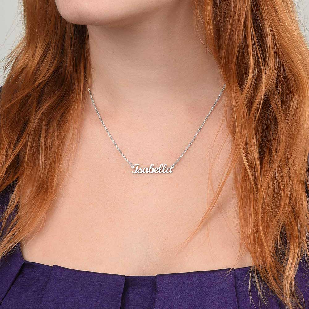 Name Necklace Gift for Daughter with thoughtful Message