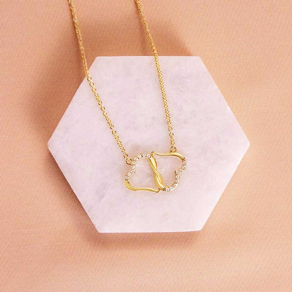 Diamond Gold Necklace Gift for Her - When I first saw you, you took my breath away