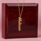 Sarcastic Birthday Gift for Women Vertical Name Necklace