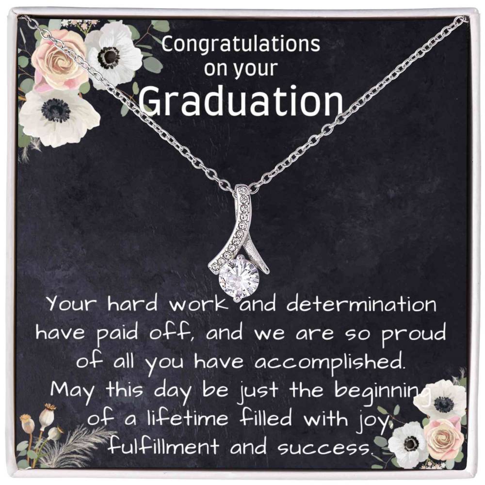 Graduation Necklace for Women, Graduation Gift w/ Message