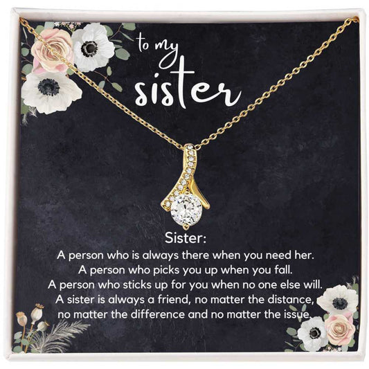 Necklace Gift for Sister with thoughtful Message