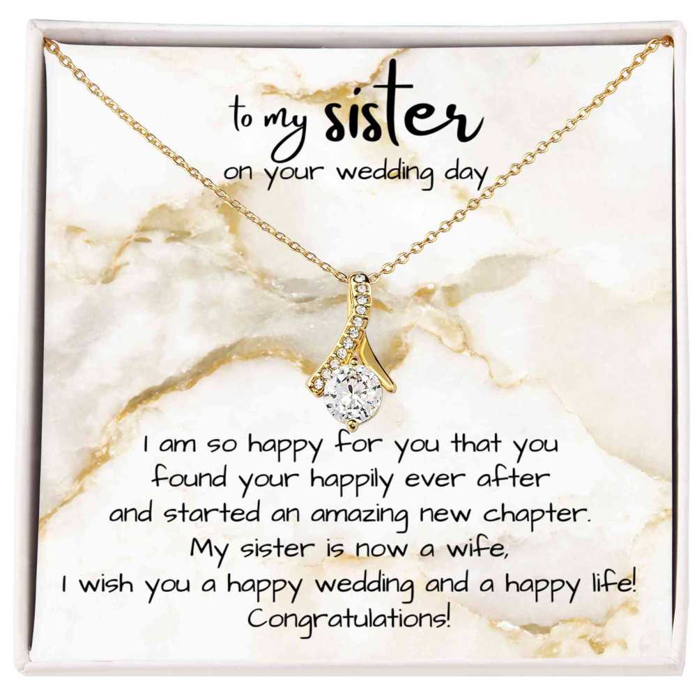 Bride Necklace Gift on her Wedding Day from Siblings