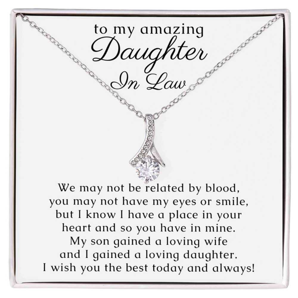 Daughter In Law Gift, Necklace from Mom & Dad In Law for Bride