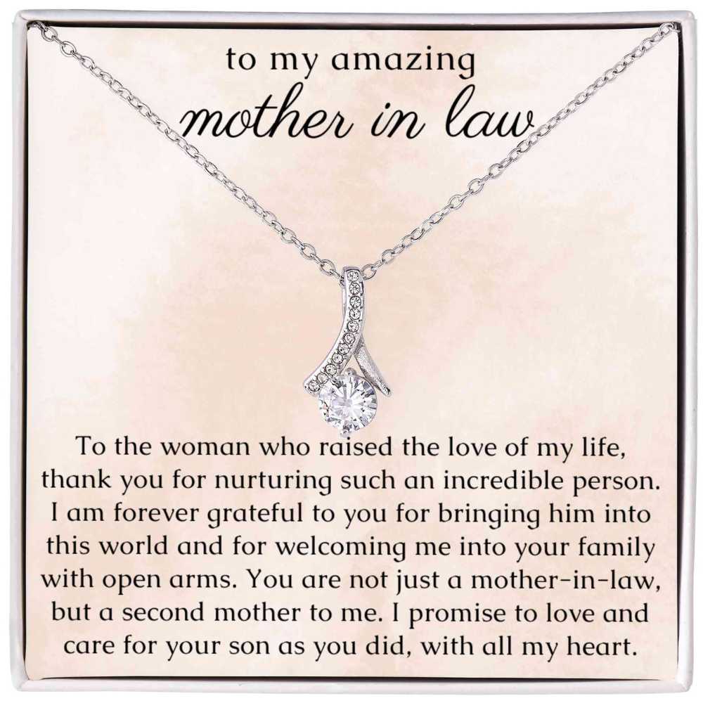 Mother In Law Gift from Bride, Necklace with thoughtful Message