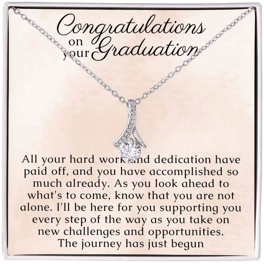 Graduation Necklace for Women, College & High School Graduation Gift