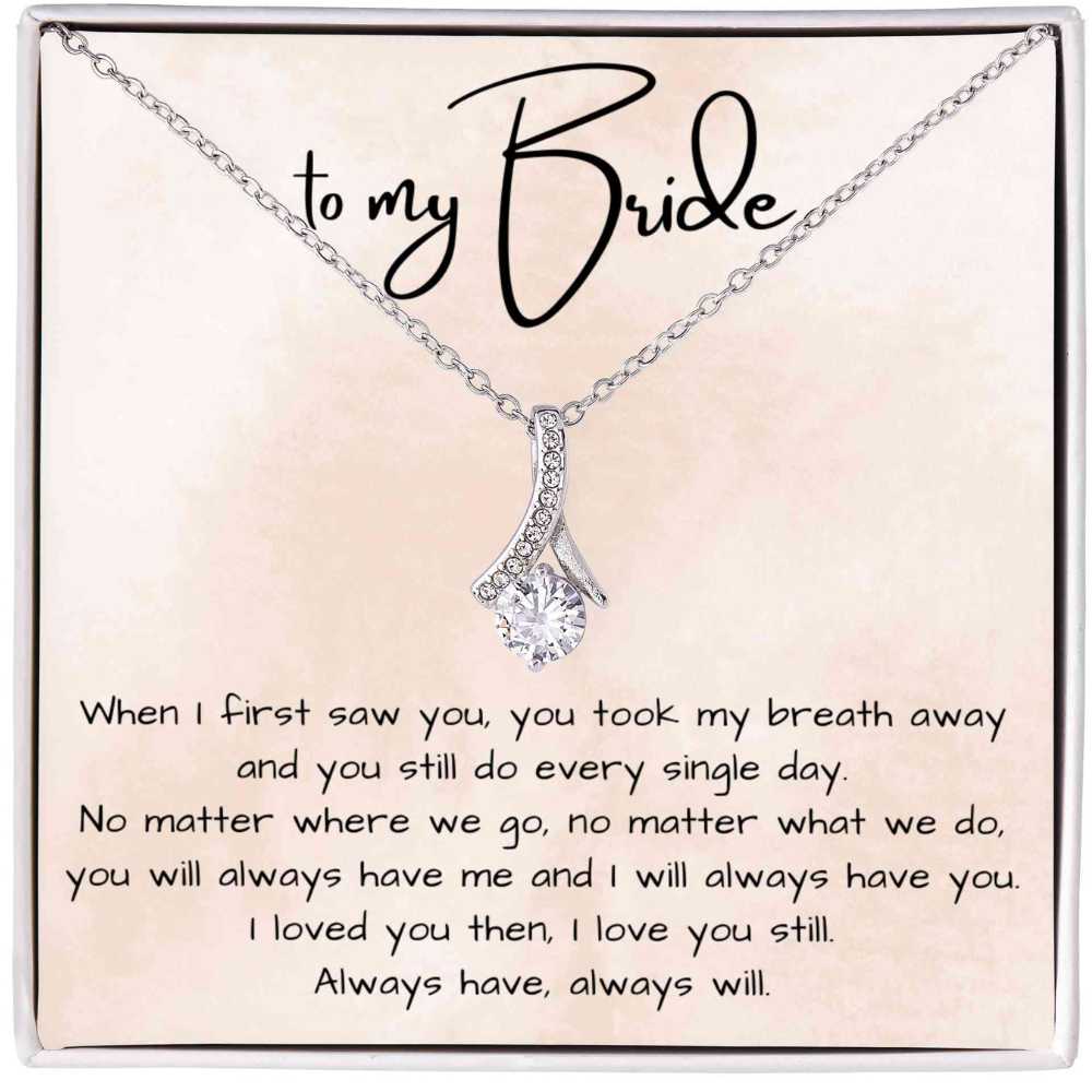 Necklace Gift for Bride from the Groom with romantic Message