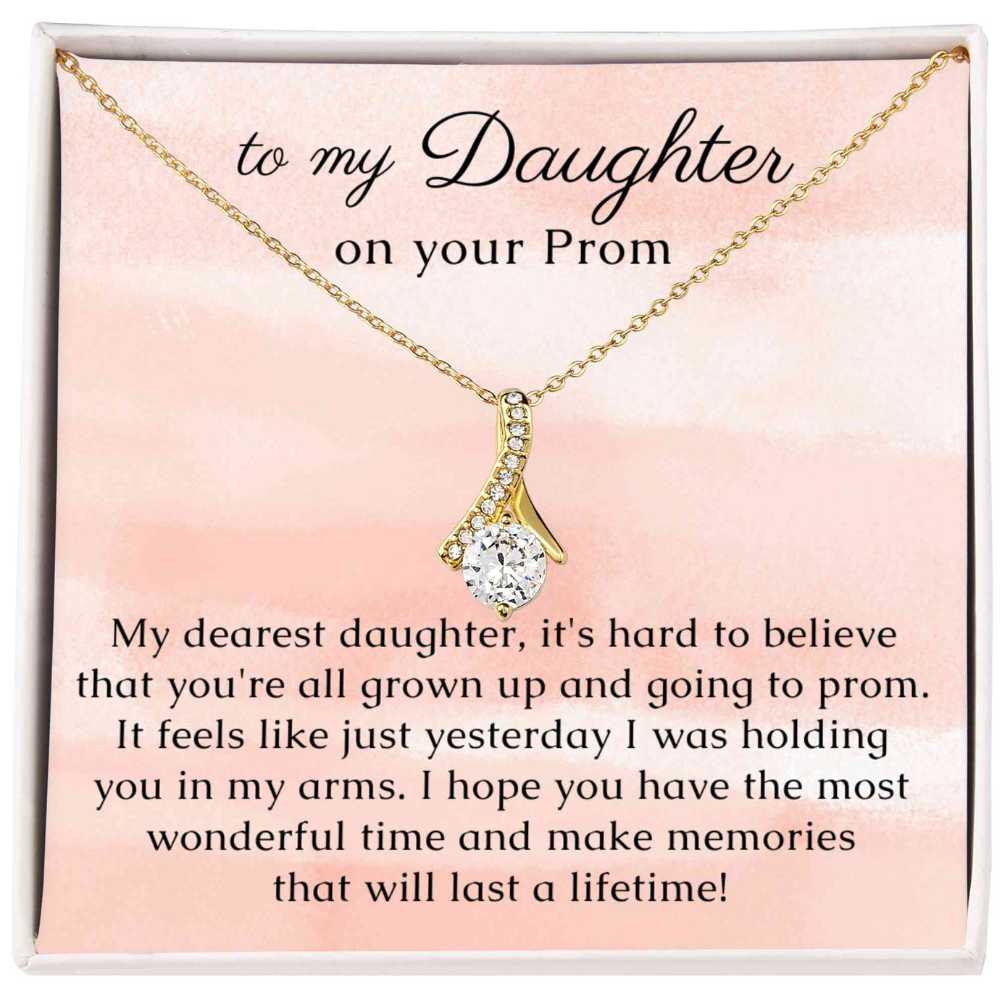 Prom Gift for Daughter, Necklace with thoughtful Message