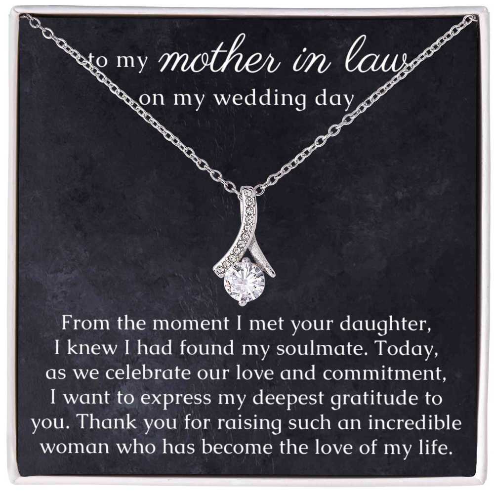 Mom In Law Necklace from Groom on the Wedding Day