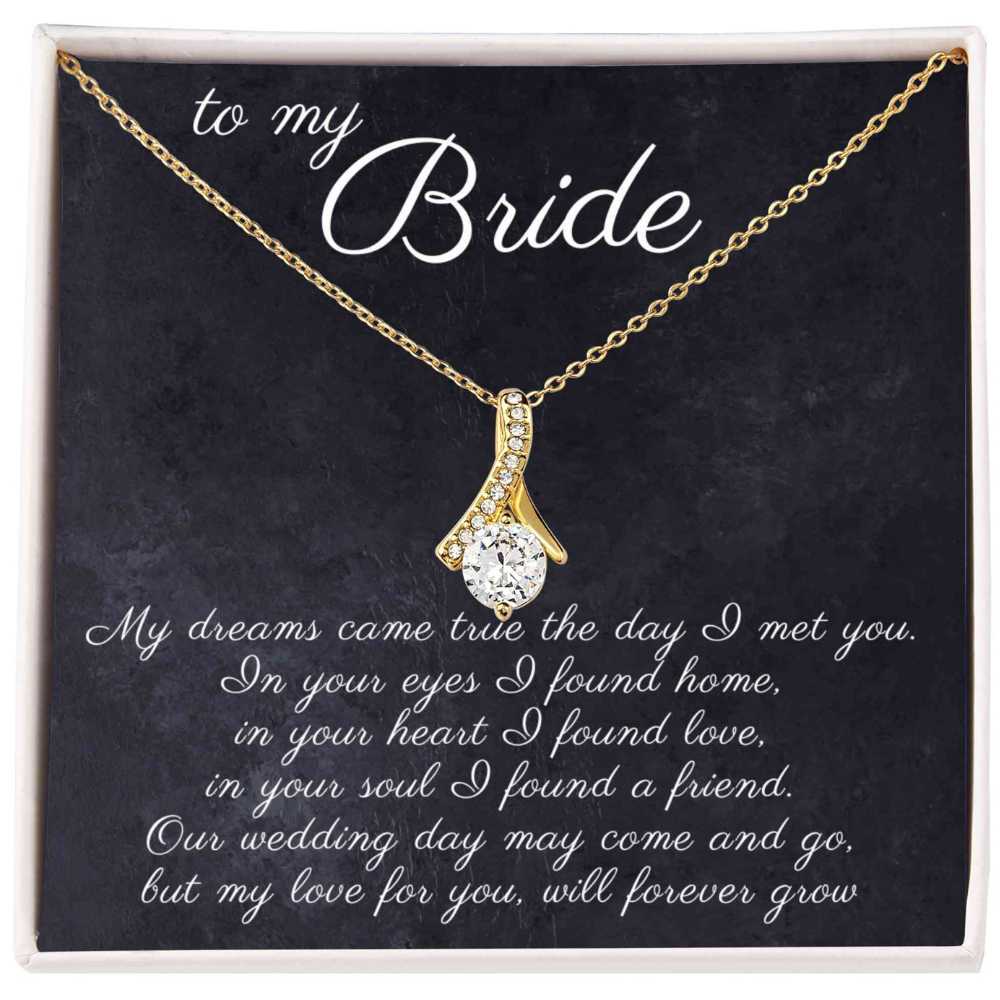 Bride Gift Necklace from Groom with thoughtful Message