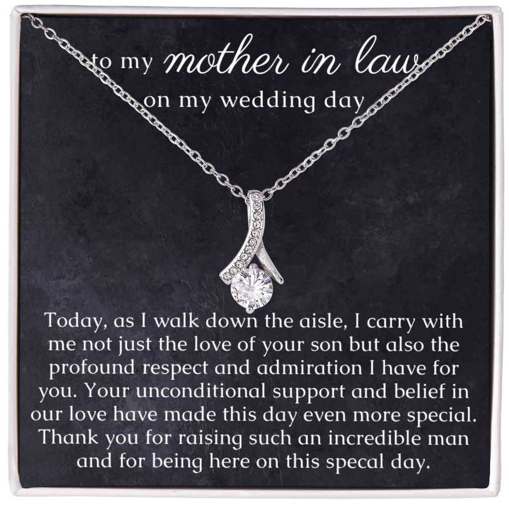 Mom In Law Necklace Gift from Bride on the Wedding Day