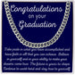 Graduation Chain Necklace for Men, College & High School Graduation Gift