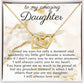 Personalized Heart Necklace for Daughter w/ Message Card