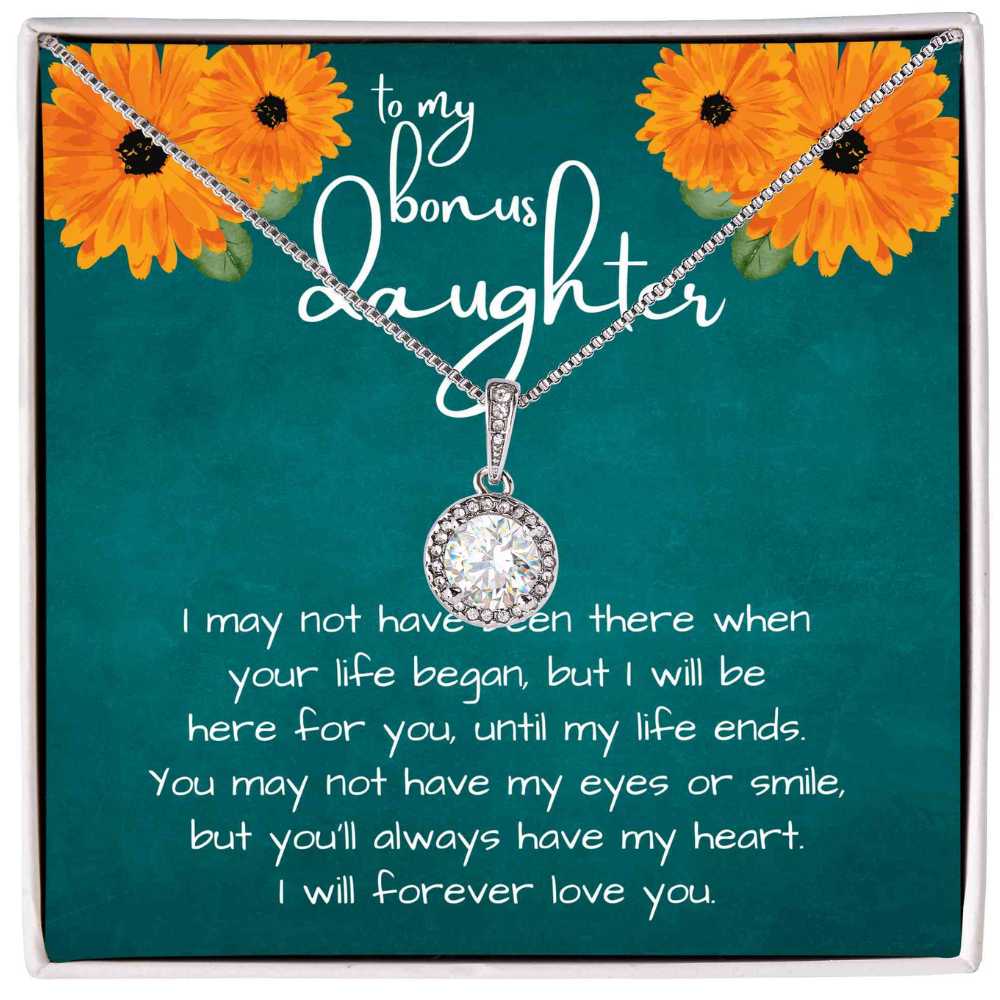 Bonus Daughter Jewelry Gift, Necklace for Stepdaughter