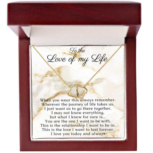 Jewerly Gift for Her, Diamond Gold Necklace with thoughtful Message