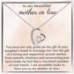 Mom In Law Gift from Groom, Heart Necklace with thoughtful Message