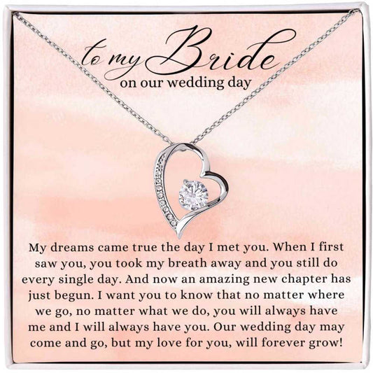 Heart Necklace for my Bride on our Wedding Day