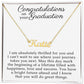 Graduation Gift for Women, Name Necklace with thoughtful Message