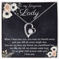 Personalized Heart Necklace Gift for Her, Jewelry for my gorgeous Lady with romantic Message