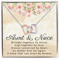 Aunt and Niece Gift, Heart Necklace for Aunt or Niece