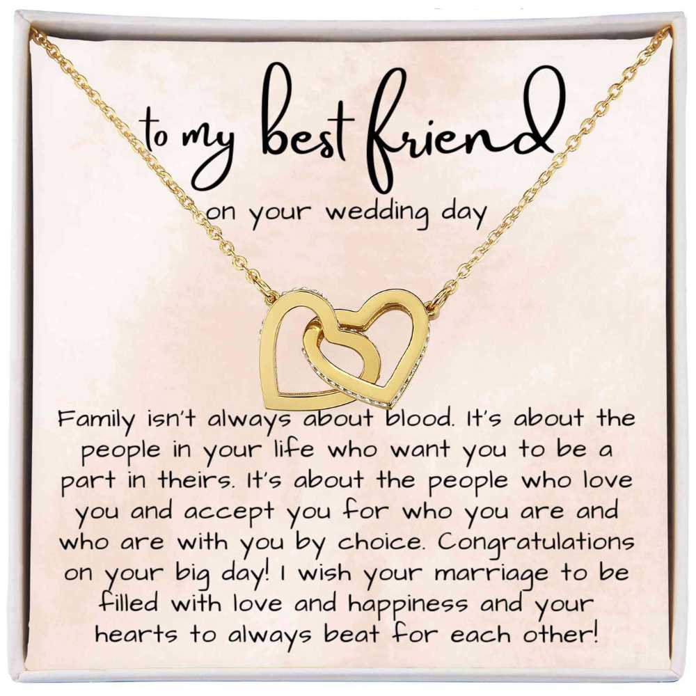 Bride Gift from Best Friend, Heart Necklace for Bride from BFF