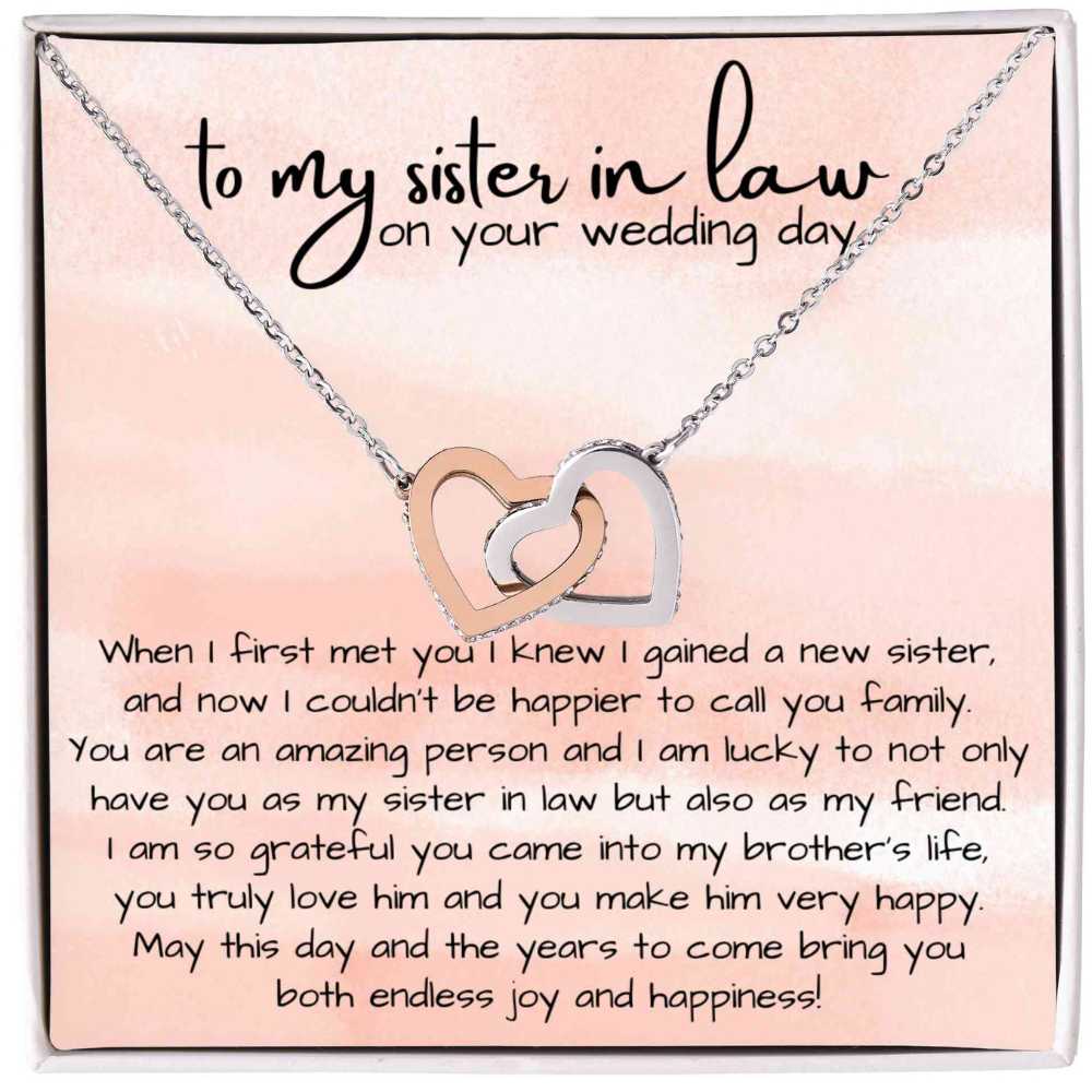 Heart Necklace Gift for Bride on her Wedding Day from Siblings In Law