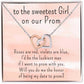 Prom Proposal Gift, Heart Necklace for the sweetest Girl