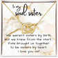 Heart Necklace for Soul Sister w/ Message Card