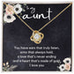 Aunt Gift, Love Knot Necklace for Aunt