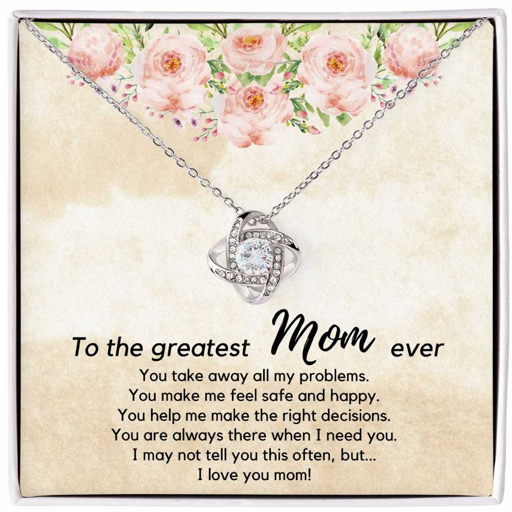 Knot Necklace Gift for the greatest Mom ever