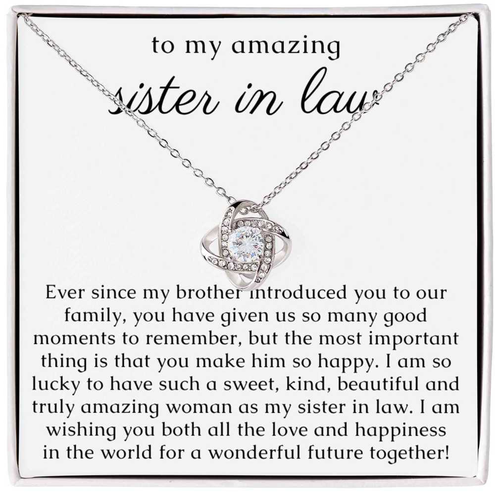 Sister In Law Gift, Knot Necklace for my amazing Sister In Law