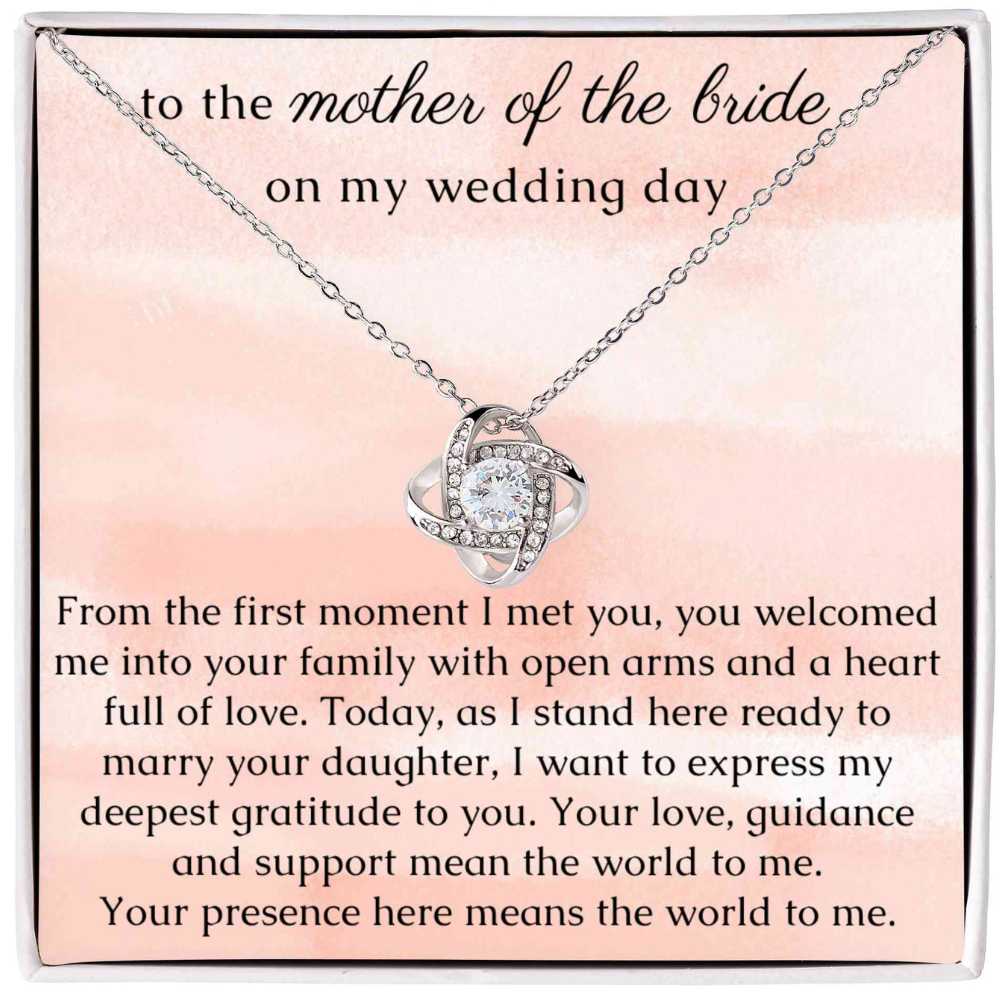 Mother of the Bride Gift, Knot Necklace from Groom