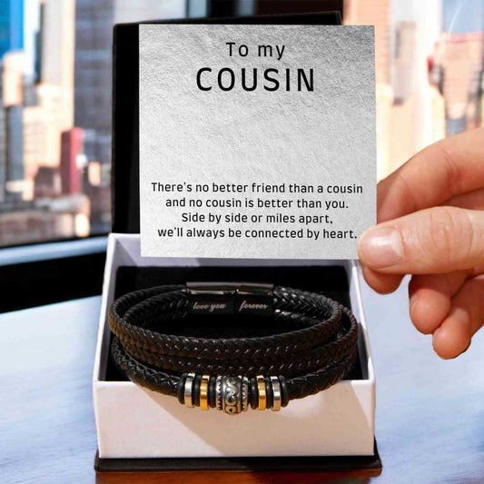 Cousin Bracelet Gift - There's no better friend than a cousin