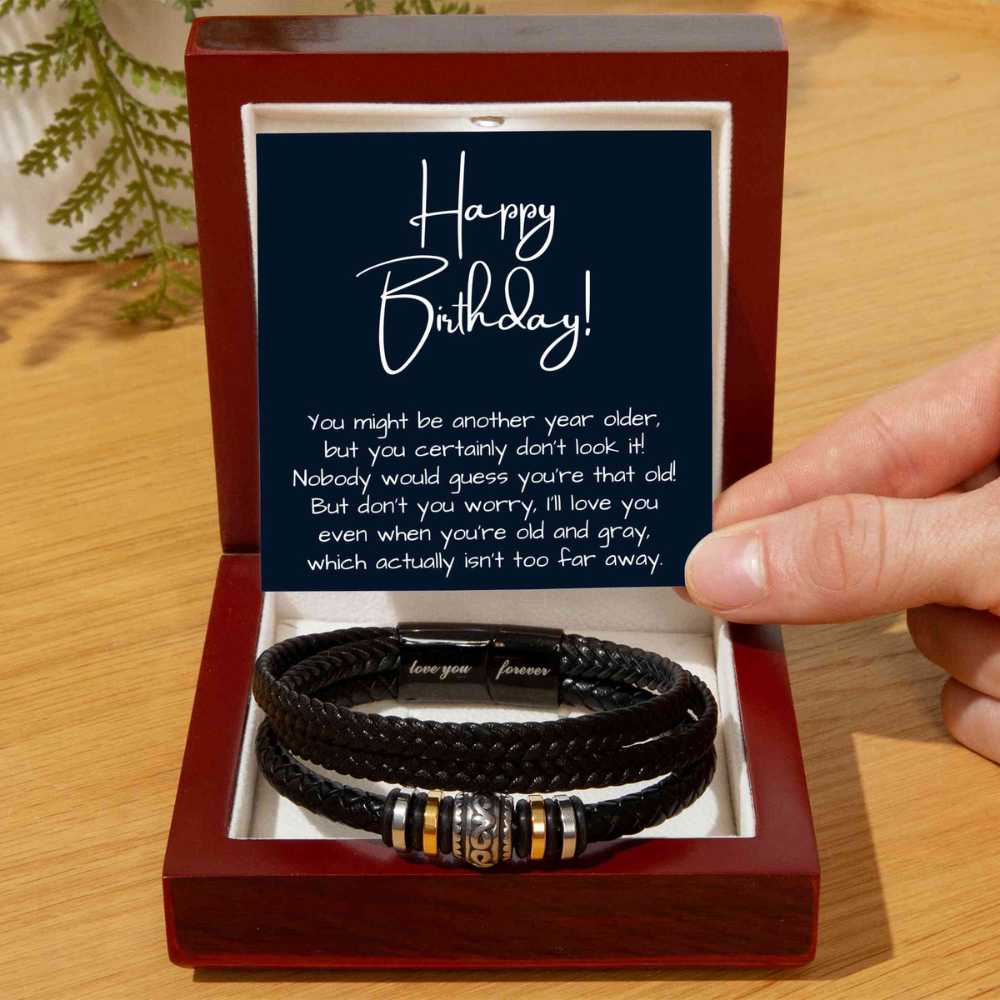 Funny Birthday Gift for Men, Bracelet with sarcastic Message