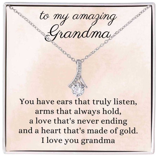 Personalized Necklace for my amazing Grandma, Grandmother Gift, Add Name & Closing