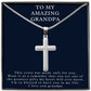 Grandfather Gift, Cross Necklace for my amazing Grandpa