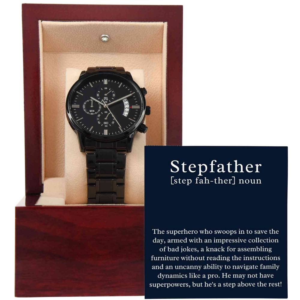 Watch Gift for Stepfather with funny Message Card