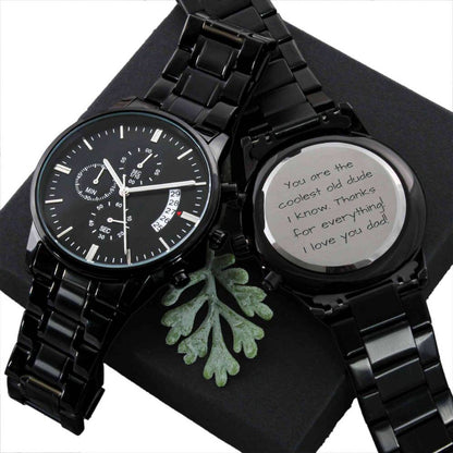 Funny Gift for Dad, Engraved Watch with Funny Message