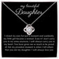 Personalized Gift for Daughter, Knot Necklace with Sentimental Message