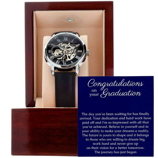 Graduation Skeleton Watch for Men, College & High School Graduation Gift