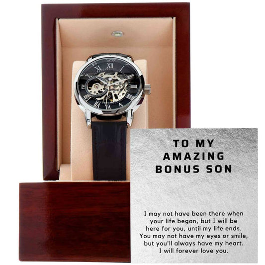 Skeleton Watch for my Amazing Bonus Son w/ Message Card