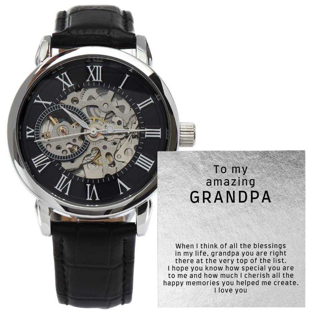 Skeleton Mechanical Watch for Grandpa