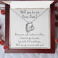 Prom Proposal Gift for Girls, Heart Necklace with Poem