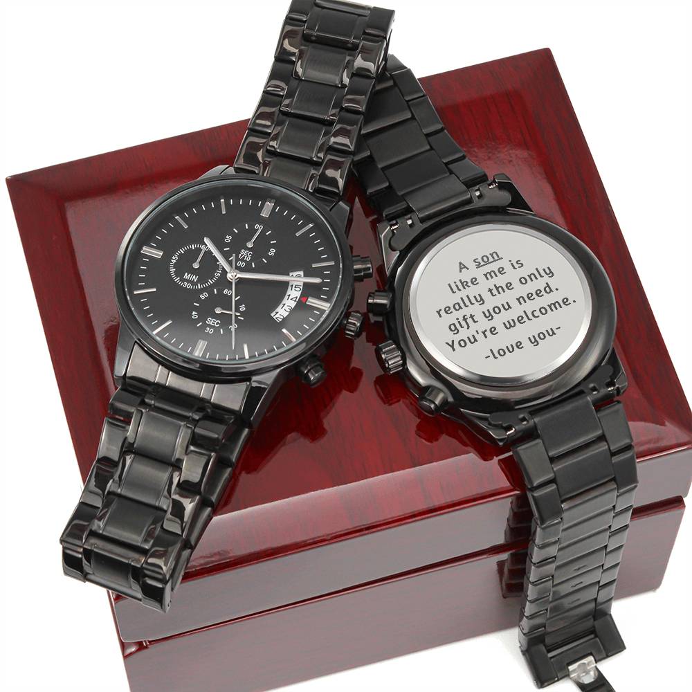 Sarcastic Dad Gift, Funny Engraved Watch from Son