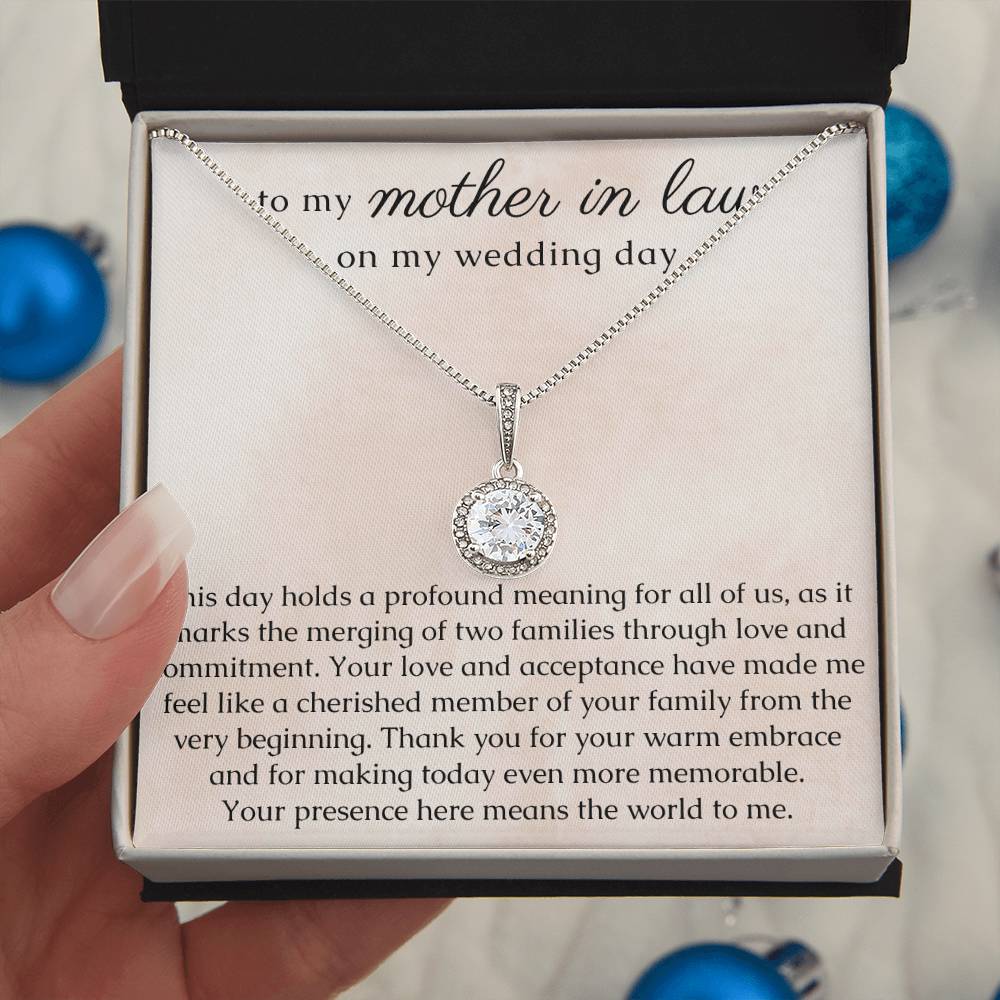 Necklace for Mother In Law on the Wedding Day from Bride or Groom