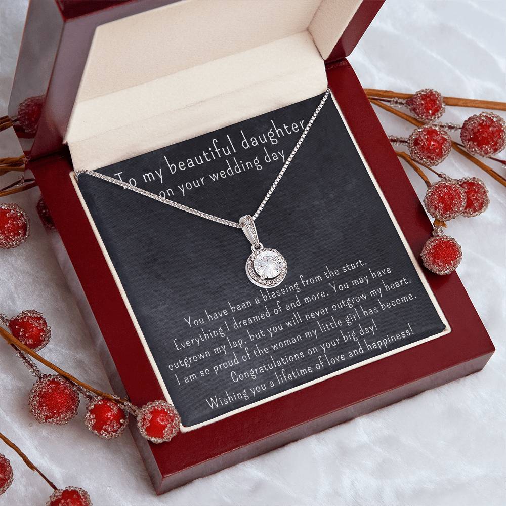 Daughter Gift for her Wedding Day, Bride Necklace from Parents