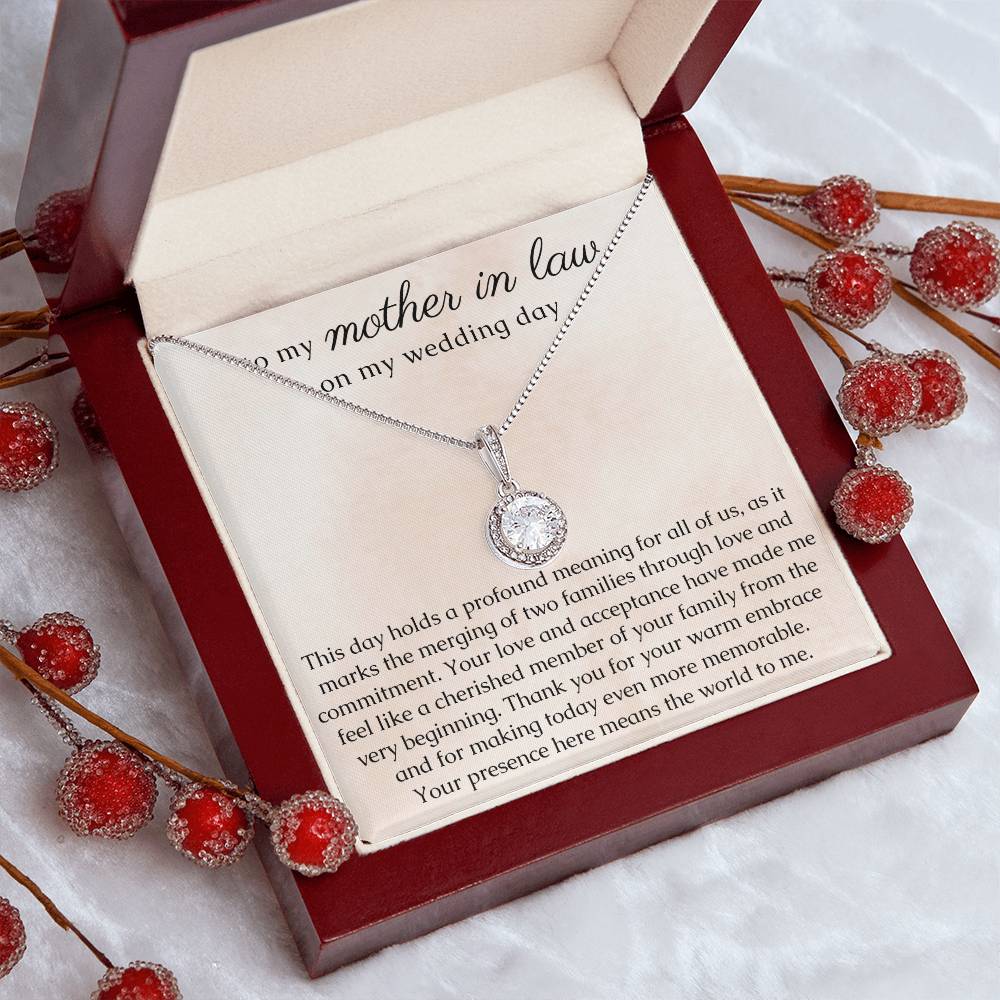 Necklace for Mother In Law on the Wedding Day from Bride or Groom